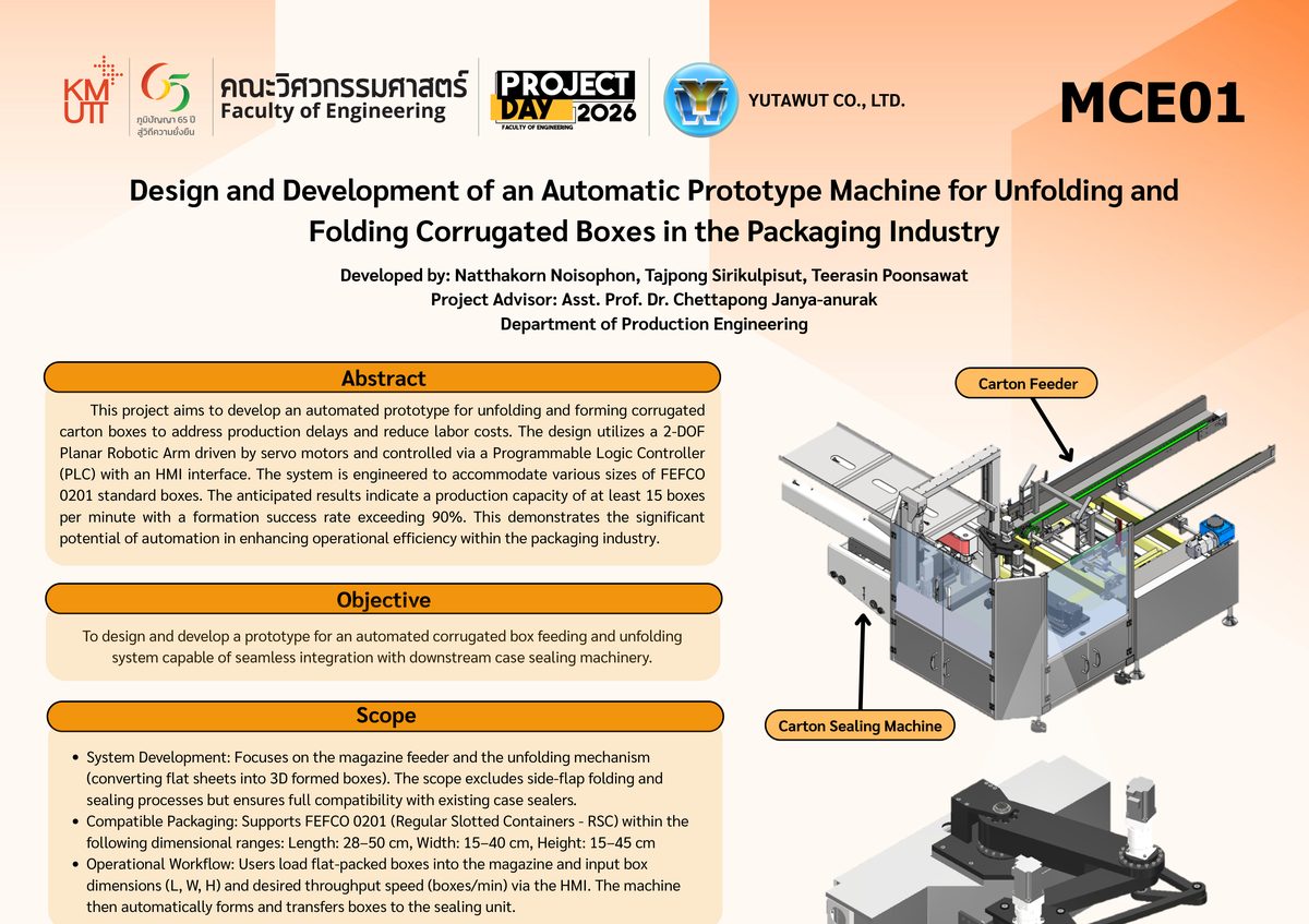 Design and Development of an Automatic Prototype Machine for Unfolding and Folding Corrugated Boxes in the Packaging Industry